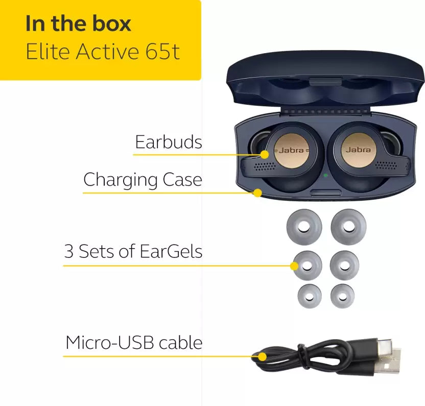 (Open Box) Jabra Elite Active 65t Copper Bluetooth Headset