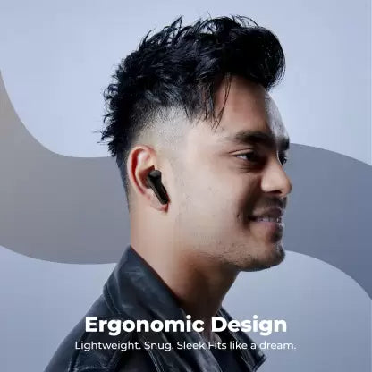 (Open Box)DEFY Gravity Zen with 4 Mics ENC, Low Latency and Brisk Charging Bluetooth Headset  (Bold Black, In the Ear)