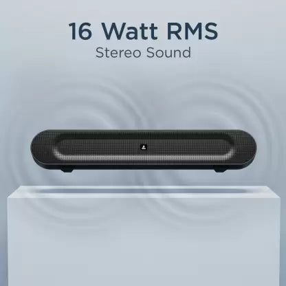 (Open Box) boAt Aavante Bar 553 with Stereo Sound 16 W Bluetooth Soundbar  (Pitch Black, Mono Channel)