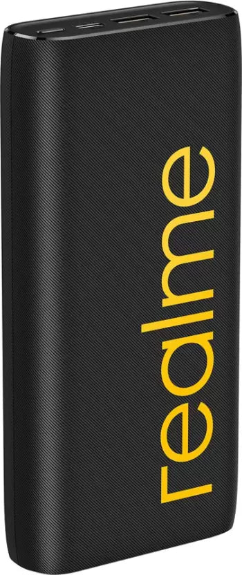 (Open Box) realme 20000 mAh Power Bank (18 W, Quick Charge 2.0) Black, Lithium Polymer